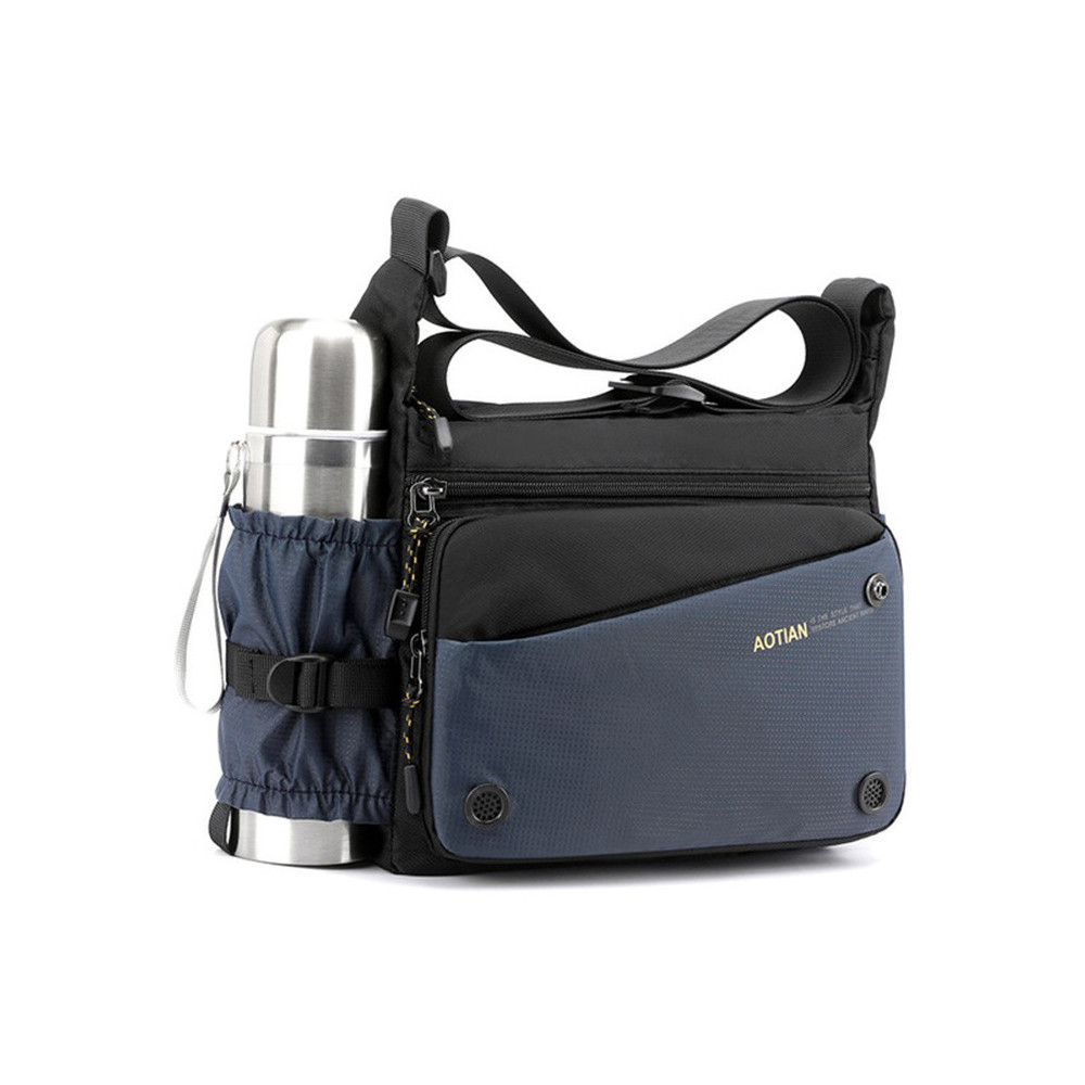 Bule de caminhada para idosos, copo de água, IPADMINI, guarda-chuva, um ombro, corpo cruzado, montanhismo, viagem, portá