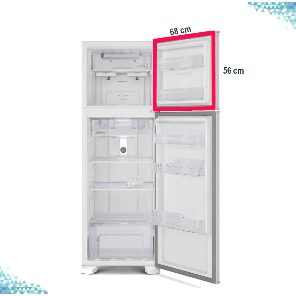 Gaxeta Borracha Geladeira Continental Kdv47 Kdv49 Superior 56x68cm
