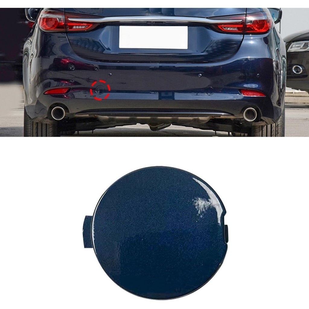Amortecedor Traseiro Gancho De Reboque Buraco Olho Capa Para Mazda 6 Atenza Sedan 2019 2020 2021 (Azul , Esquerda)
