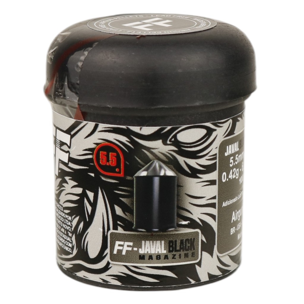 Chumbinho FF Javal Black 5.5mm (.22) - 100un em Oferta na Shopee