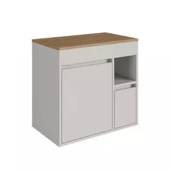 Gabinete para Banheiro Suspenso 60cm 1 Porta 1 Gaveta Bangladesh BA2065AR Arenas - Art In Móveis