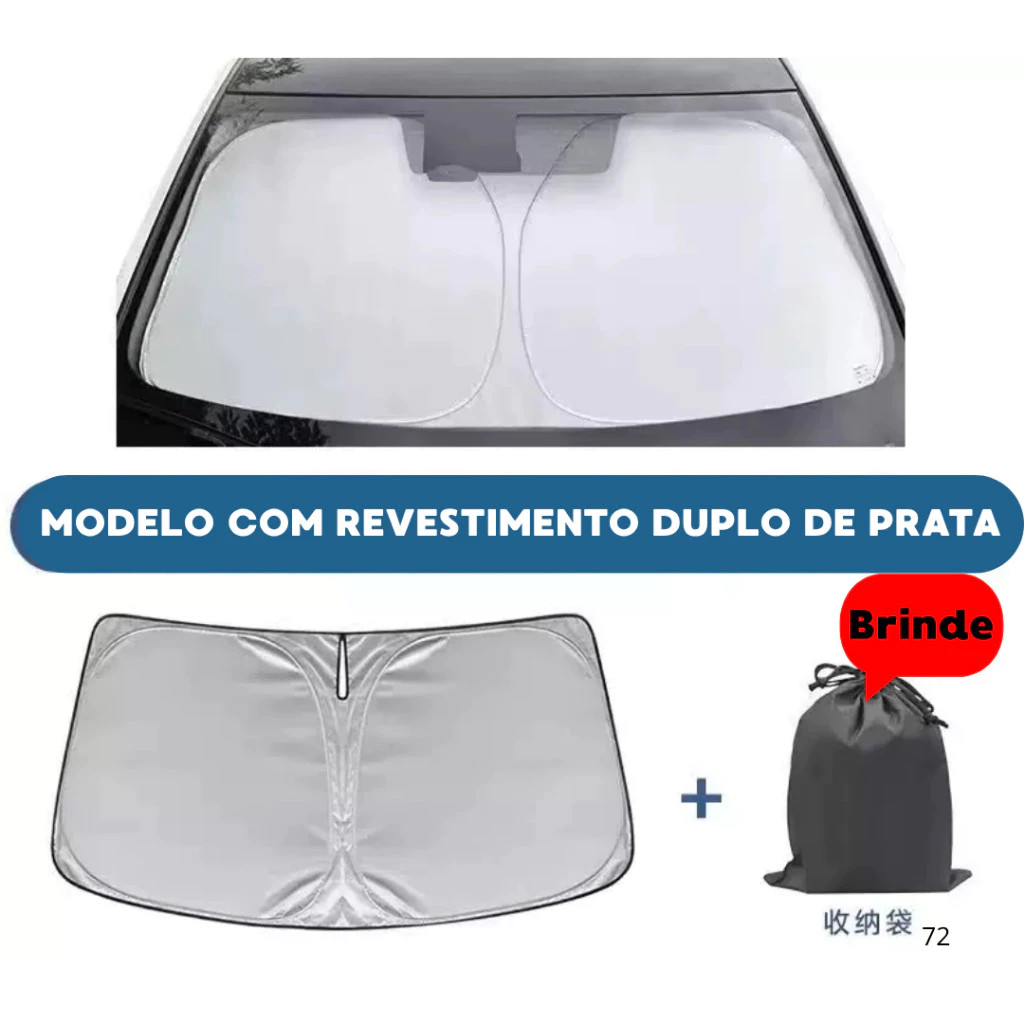 Quebrador de Sol Carro Universal | Painel Guarda Sol Proteção UV + Para-brisa