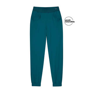 Calça Jogger Feminina Com Bolsos Marialícia Verde em Oferta na Shopee