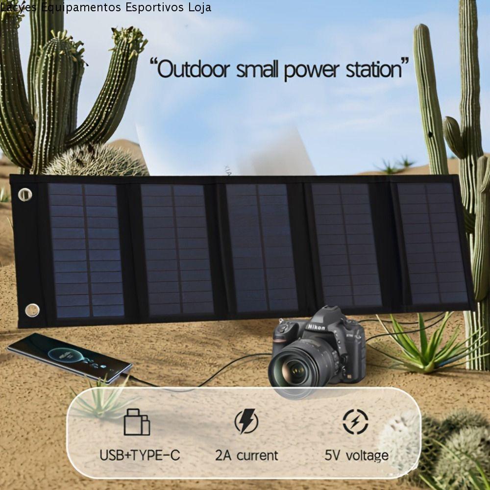 Painéis Solares LACYES , Painel De Carregamento Solar Dobrável De Geração De Energia , Fotovoltaicos 5V Confiáveis