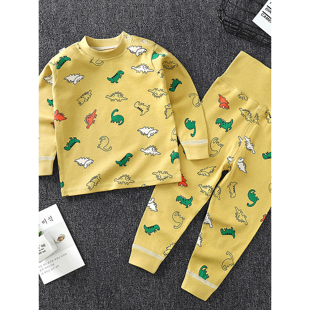 Crianças conjunto de roupa interior do bebê puro algodão outono roupas calças compridas meninos meninas primavera outono