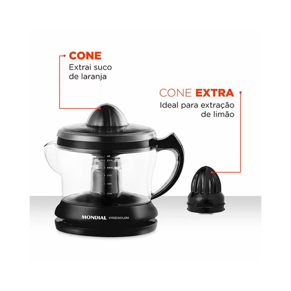 Espremedor de Frutas E-02 Premium 30 W Motor Reversível Mondial — imagem 2 de 2