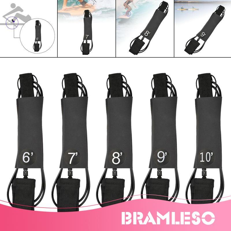 [Bramleso] 7mm Pé Corda Surf Tornozelo Trela TPU Elástico Perna Alça Paddleboard Cabo De Segurança Para Prancha De Água