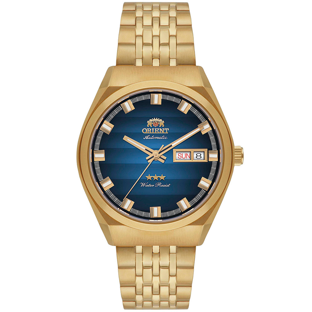 Relógio Orient Masculino Automático Dourado Em Aço Inox