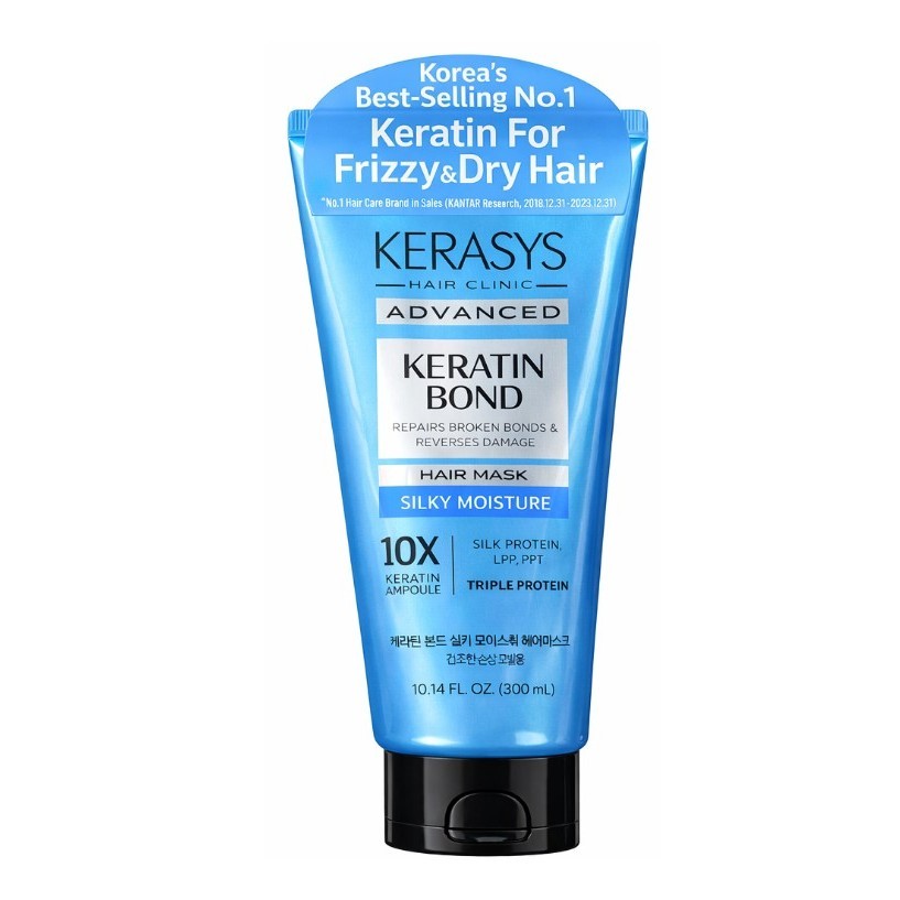 Kerasys - Advanced Keratin Bond Silky Moisture Hair Mask – Máscara de Hidratação 300ml (Nova Fórmula)