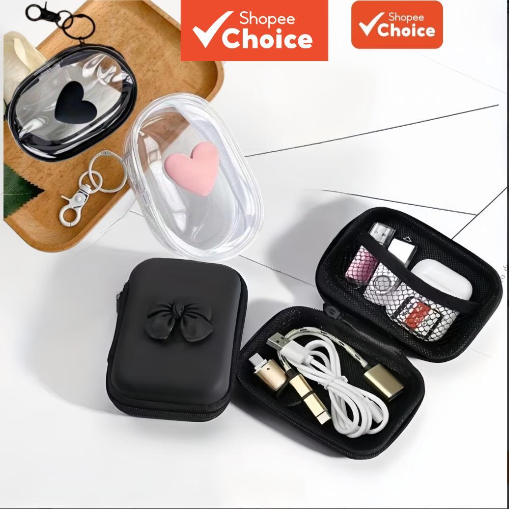 Bolsa Organizadora De Produtos Eletrônicos Portáteis-Estojo De Viagem Rígido Para Fones De Ouvido , Cabos De Carregament