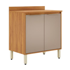 Balcão de Cozinha 80cm 2 Portas com Tampo Plena Demóbile
