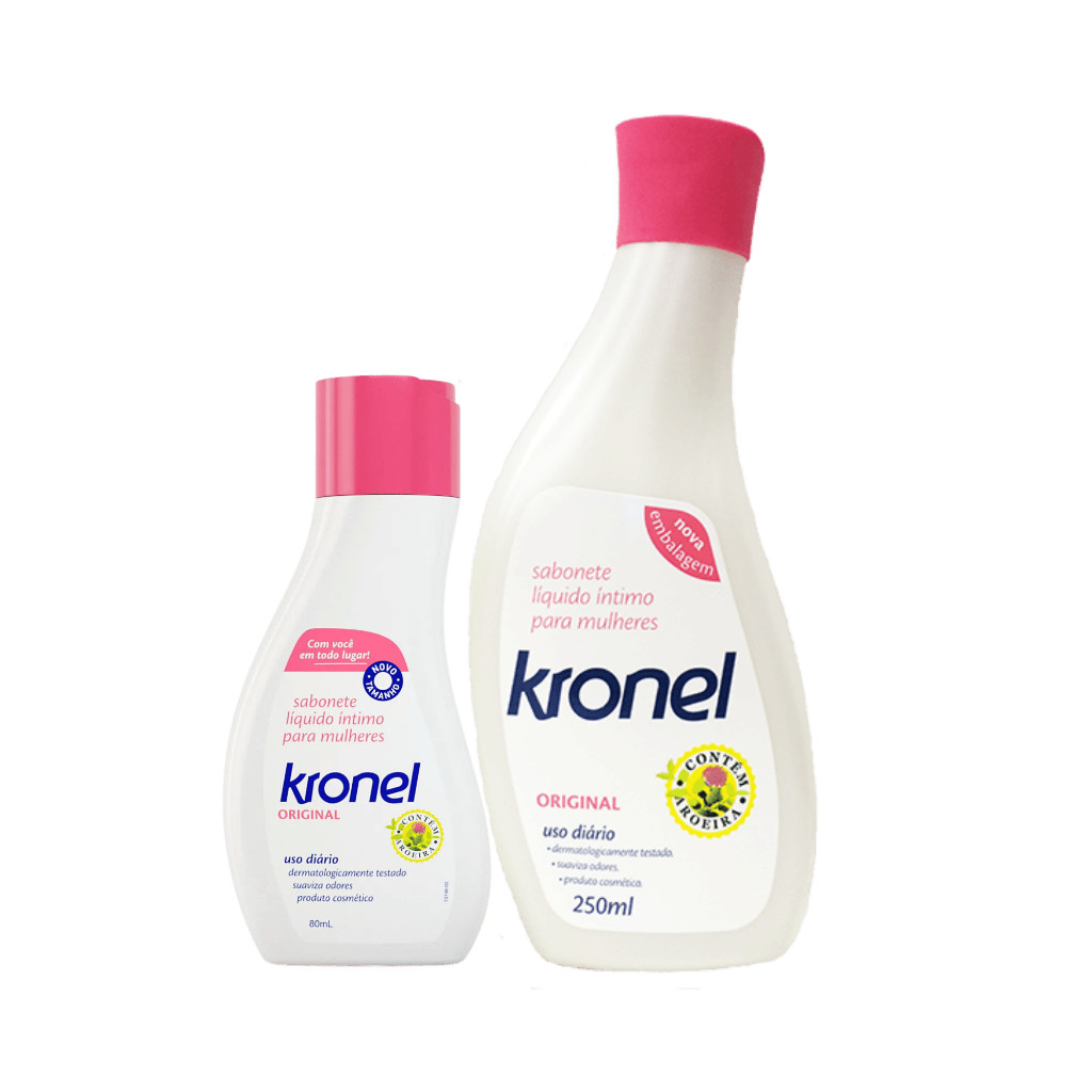 Kit - Sabonete Líquido Íntimo Kronel 250mL + 80mL - Kit