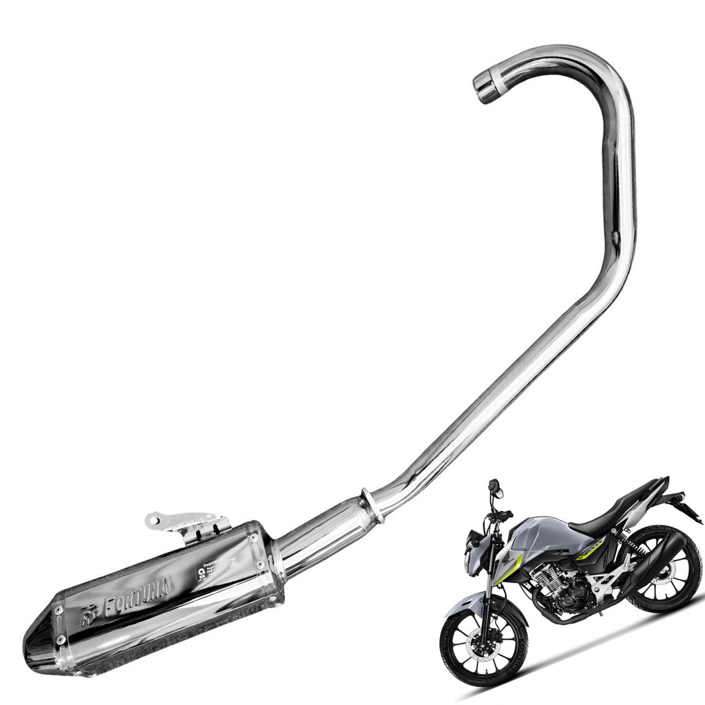 Escapamento Mini Tri Cromado Esportivo Titan/ Fan/ Start 160 Ano 2025