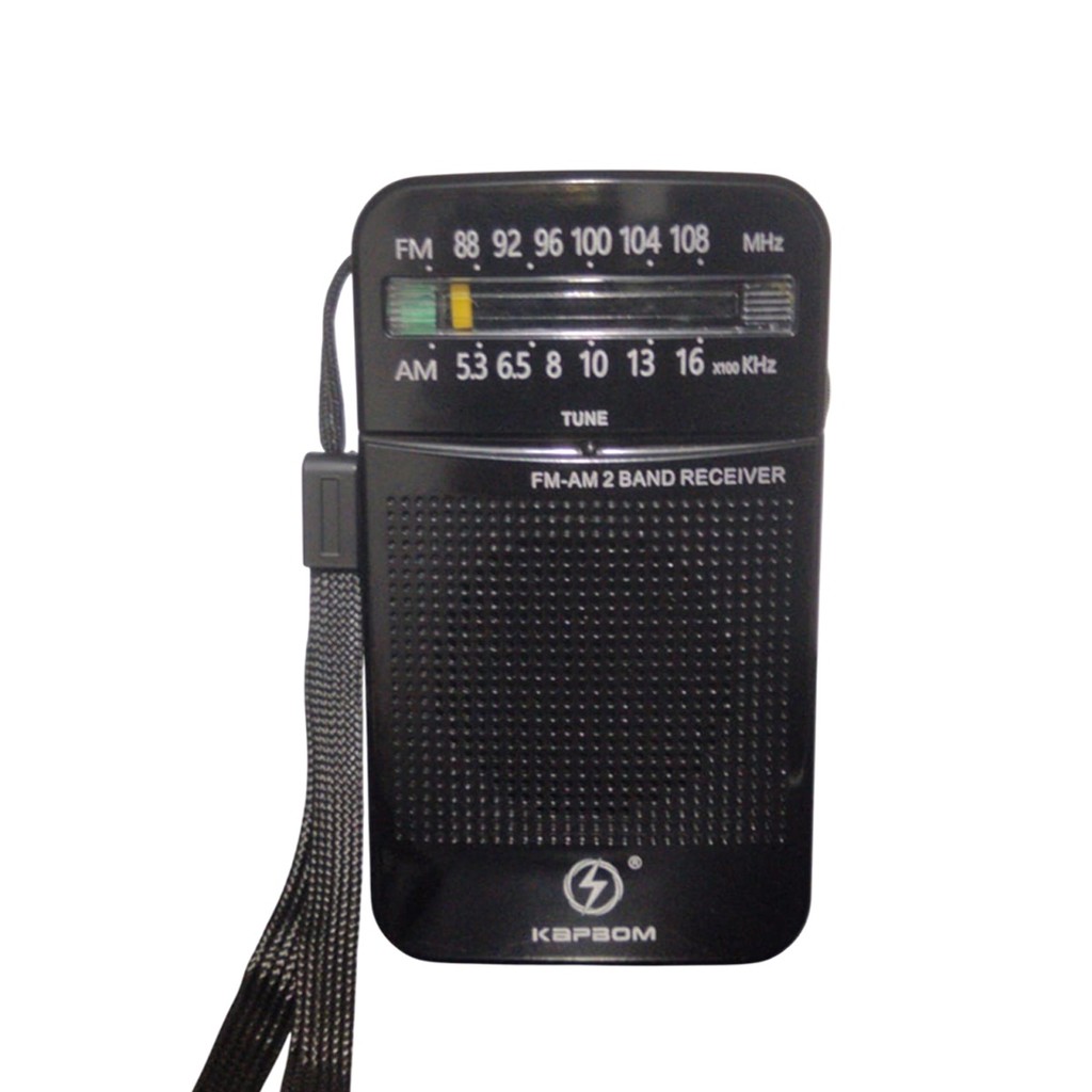 Rádio Portátil Receptor de 2 Bandas FM/AM 2 Saída para fone P2 3,5mm Kapbom KA-3322 1 antena
