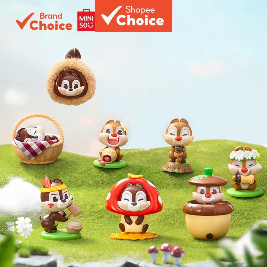 MINISO  série batalha de nozes da disney - figuras colecionáveis croc e dale brincalhões e animados, caixa surpresa,
