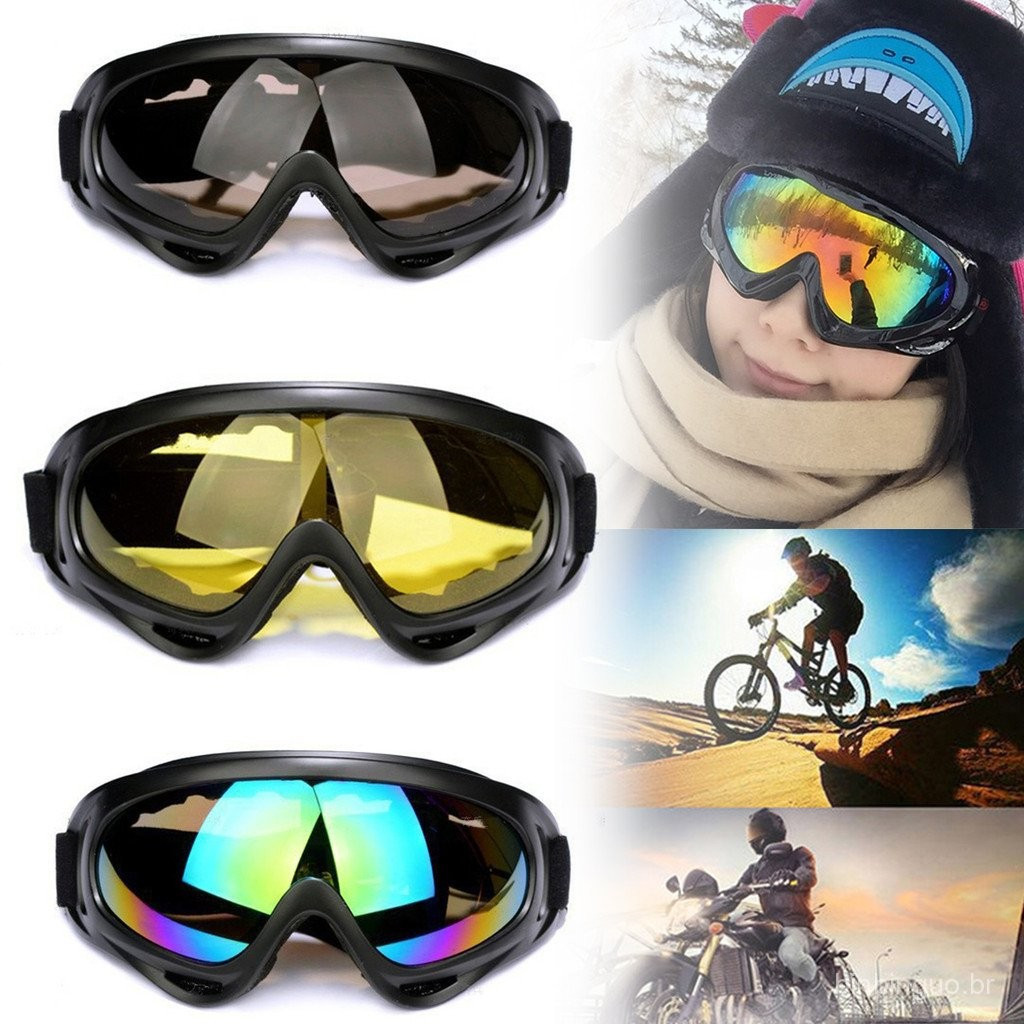 Óculos de Esqui Antiembaçante Proteção UV Óculos de Snowboard Adequados para Neve Snowmobile Óculos de Esportes ao Ar