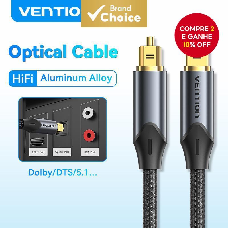 [Shopee Choice] Vention Cabo De Áudio De Fibra Óptica 5.1 S/PDIF Toslink PVC Malha De Algodão Tecelagem Para PS4/Xbox ,