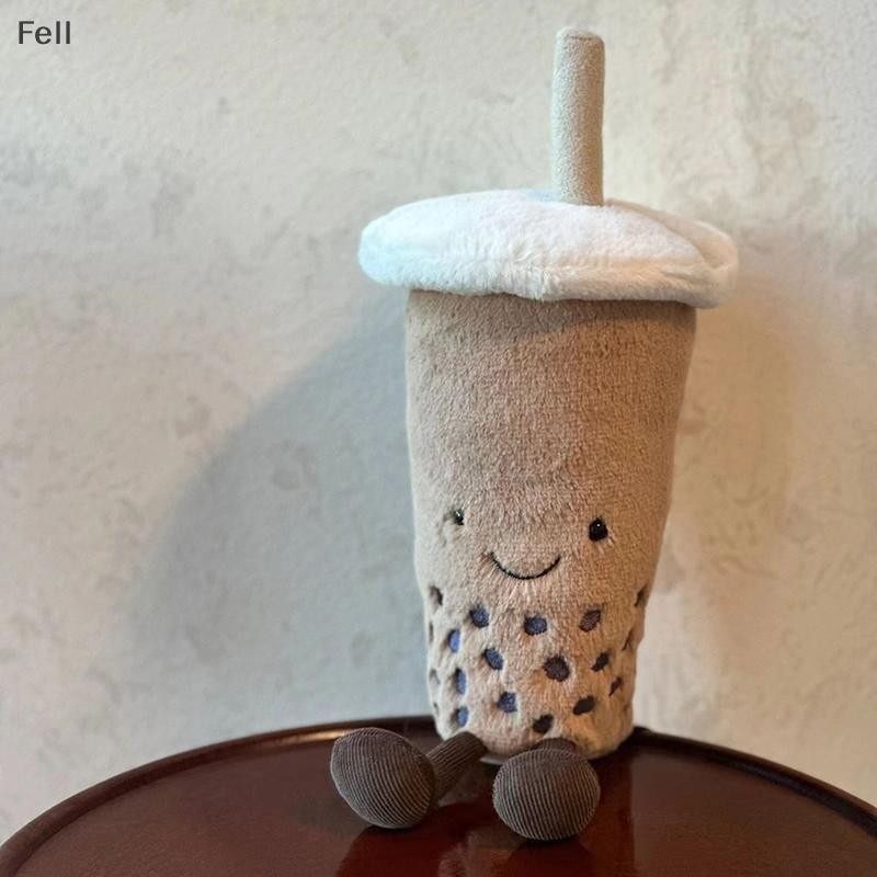 [Fel] Bonito Desenho Animado Pérola Leite Xícara De Chá Boneca De Pelúcia Brinquedo Simulado Comida Bebida Macia Travess