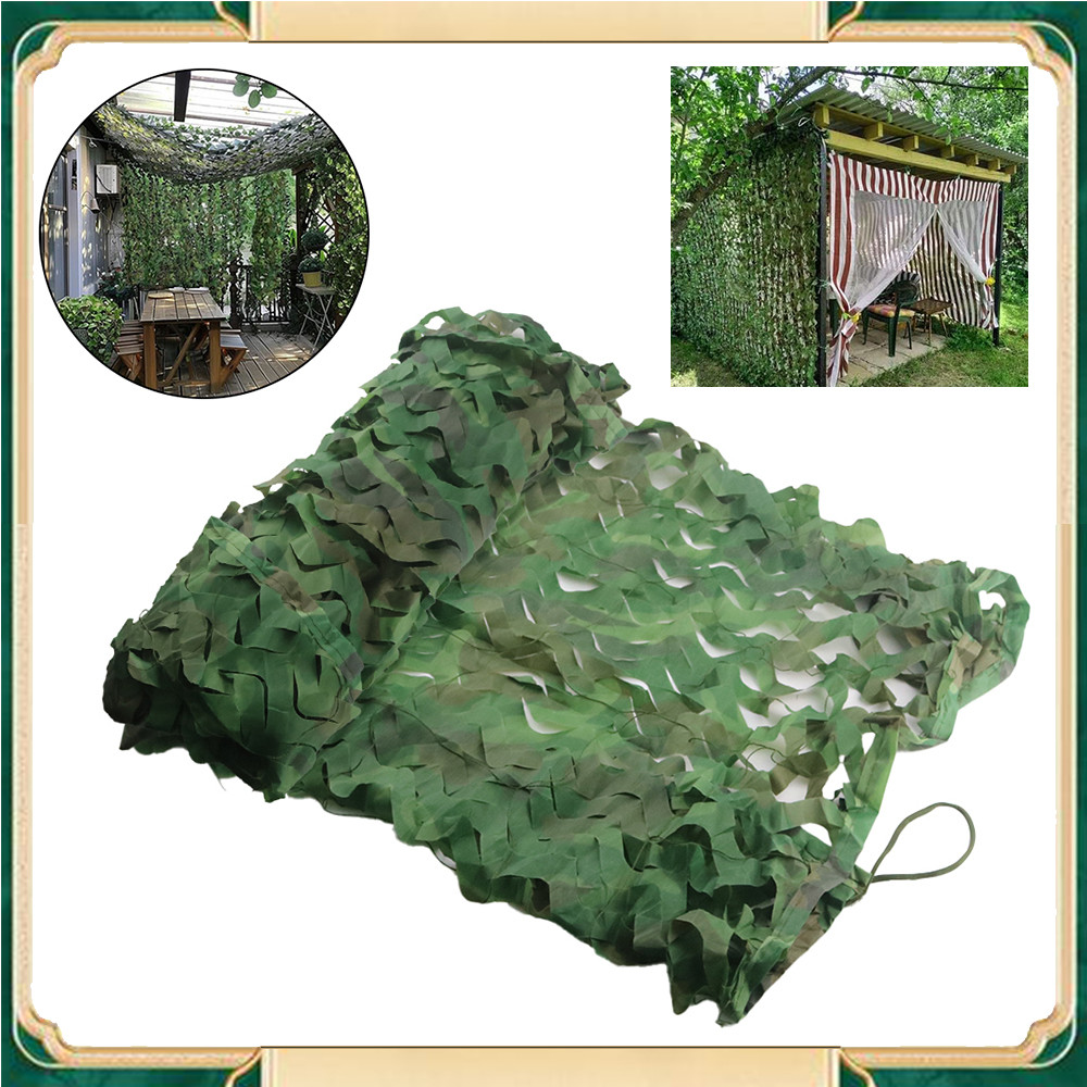 Rede de camuflagem para selva de 1,5 x 5 m, rede decorativa de camuflagem, rede de proteção solar para exteriores