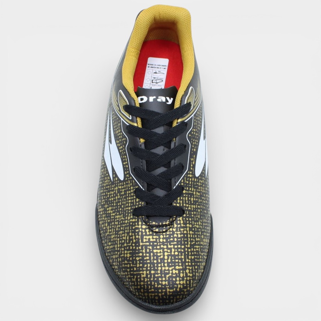 Chuteira Society Dray Layt Masculino - Preto e Amarelo — imagem 2 de 2