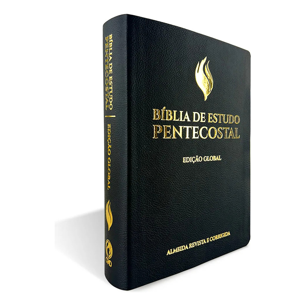 Bíblia De Estudo Pentecostal - Tamanho Grande - Edição Global - Capa Luxo Preta | Ed. CPAD