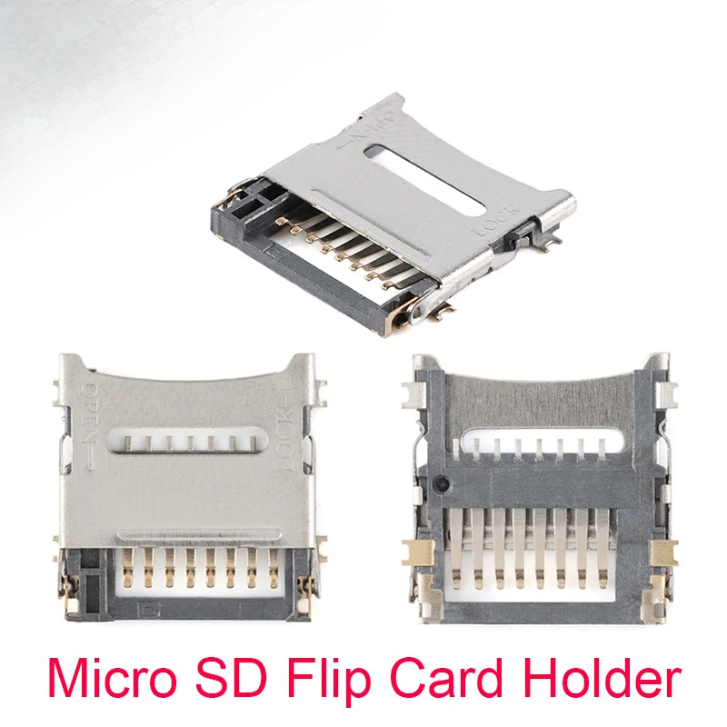 10 Pces/5PC Micro SD Decks Slot Para Cartão TF Flip Soquete De Solda Interno Titular Do MicroSD O Telefone Móvel Memória