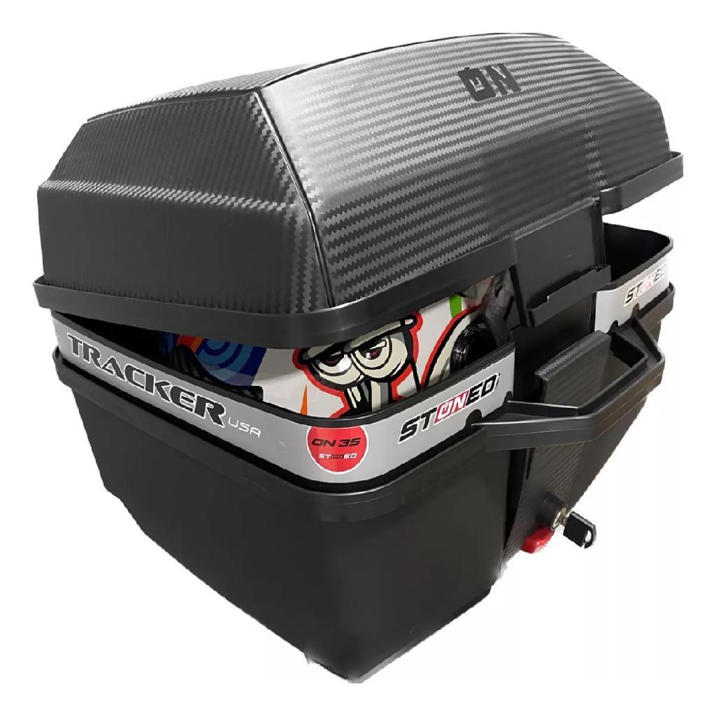 Bau Bauleto Stoned 35 Litros Tipo Protork Novidade Tracker C/ Base Universal Traseiro Motoboy Motos barato em Oferta na Shopee