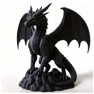 Estatua  Miniatura Dragão Feroz Decorativo – Arte Colecionável