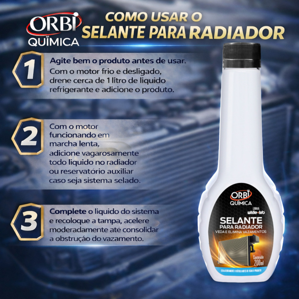 Selante Radiador Orbi Veda Vazamentos Sistema Arrefecimento Compatível com Aditivo · foto 2