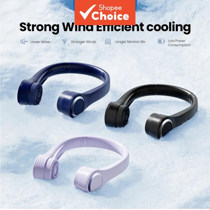  GAIATOP Ventilador de Pescoço Portátil 4000mAh Recarregável Sem Lâminas Mini Ventilador Mãos-Livres, Ventilador