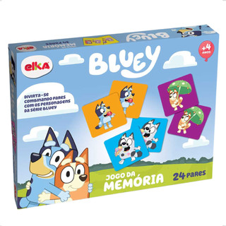 Jogo Memória Bluey Infantil 24 Par Pares Educativo Escolar Brinquedo Inmetro Atóxico Disney +4a Elka
