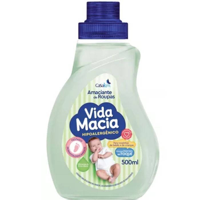 Amaciante De Roupa De Bebê E Criança Amacia Bem Sem Alergias Glicerina &amp; Erva doce 500ml