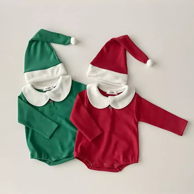 Bebê roupas de bebê outono inverno roupas natal ano novo ternos meninos meninas bebê velo macacão recém-nascido roupas m