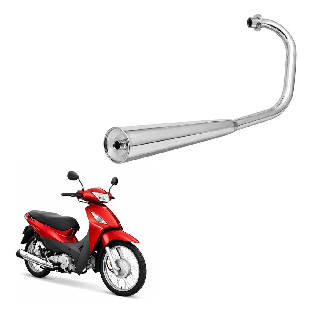 Escapamento Mini Estralador Cano Descarga Biz125 2005 Ate 2008
