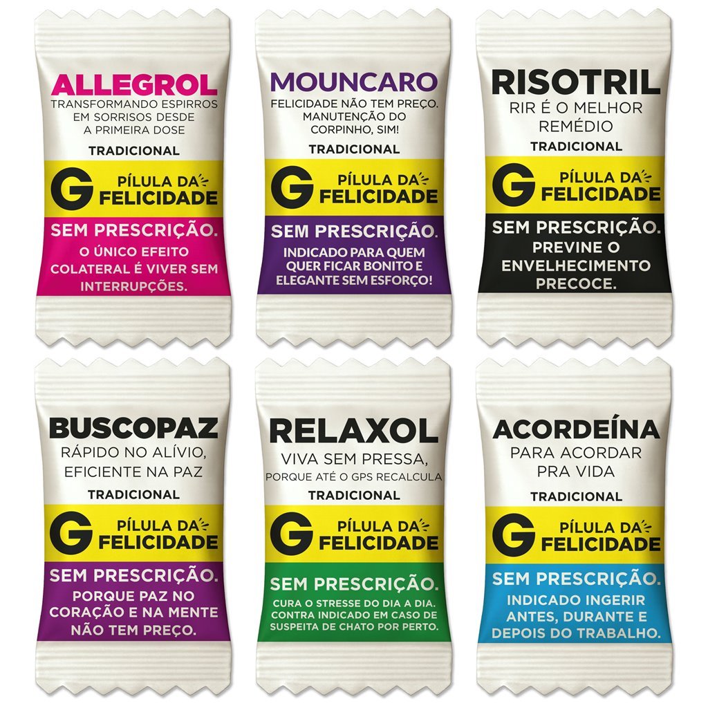 Kit Balas 6 Artes Divertidas Felicidade Festa Formatura - Soft Tradicional Já Personalizadas