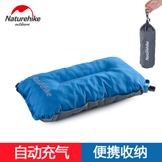 Travesseiro inflável automático para acampamento ao ar livre, travesseiro de viagem, lazer, confortável, portátil, trave