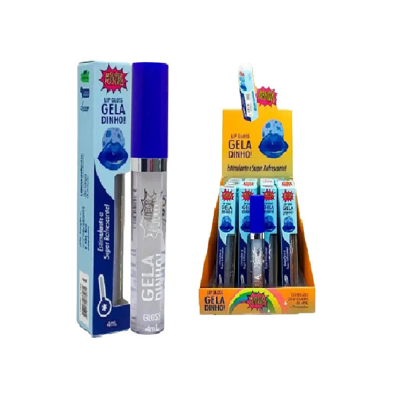 Gloss Labial Lip Gloss Geladinho Estimulante Super Refrescante Super Poderes 1 Unidade