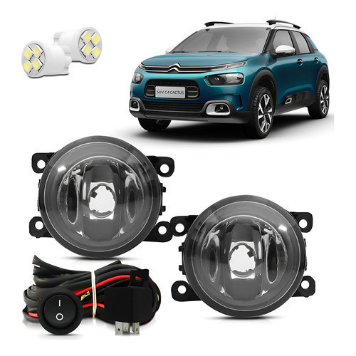 Kit Farol De Milha Neblina Citroen C4 Cactus 2019 A 2022