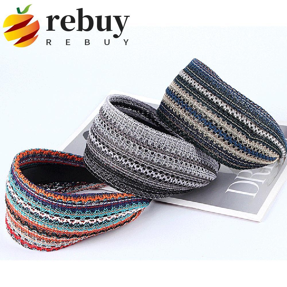 REBUY1 Faixa De Cabeça Lateral Larga , Pano Coreano , Feminino , Menina , Lavagem Facial , Acessórios Para Cabelo