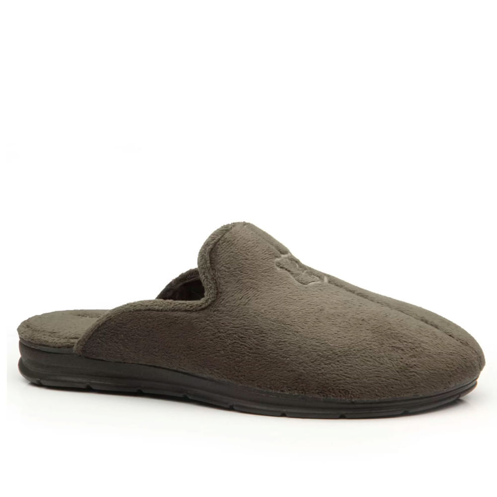 Pantufa Masculina Pegada Atoalhado Conforto Inverno Verde