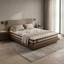 Colchão Indiana Casal Ortopédico Firme Espuma D33 Antialérgico Marrom 138x188 - King House