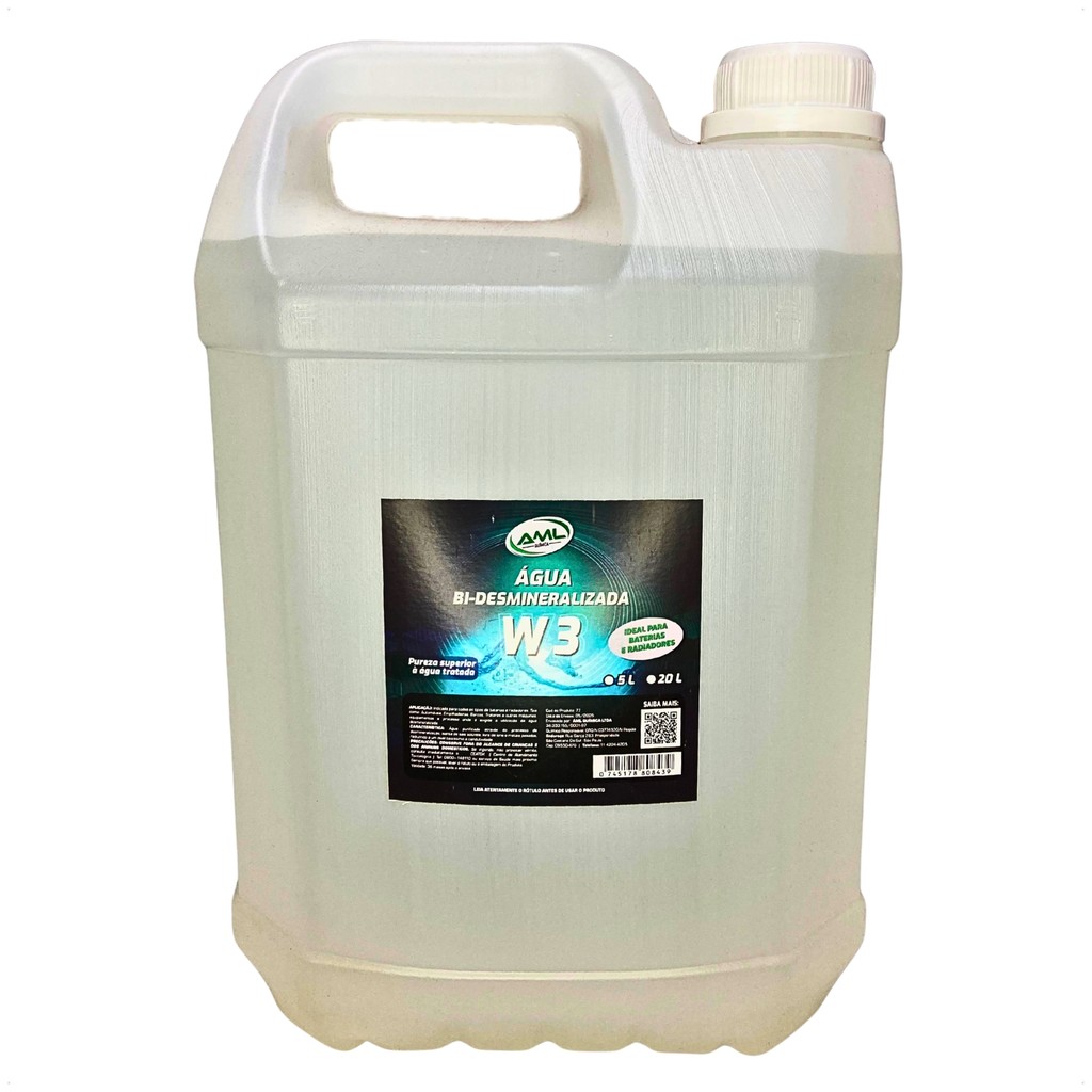 Água Bi-Desmineralizada Radiadores W3 AML Química 5 Litros