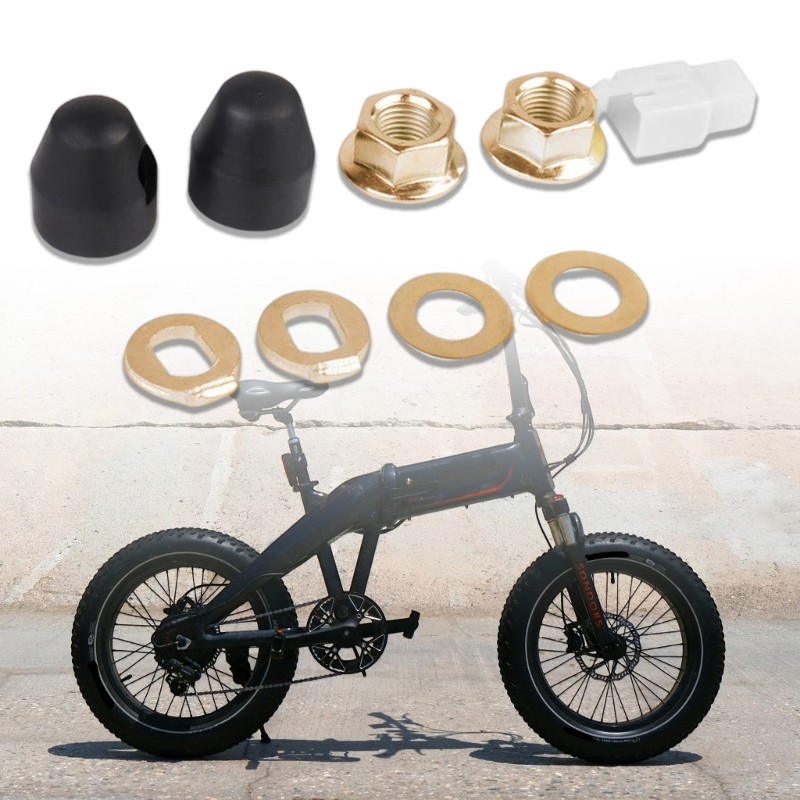 Yoo 12mm 14mm Eixos Tampas De Parafuso Arruela Espaçadores Porca Capa Bicicletas Elétricas Hub Bloqueio Motor Segurança
