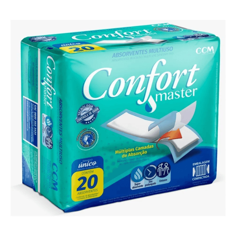 Absorvente Geriatrico Confort Master com 20 unidades