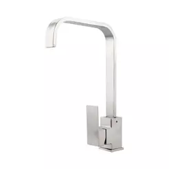 Torneira Para Cozinha Misturador Monocomando Aço Inox 304 São Lorenço Pingoo - Prata Escovado