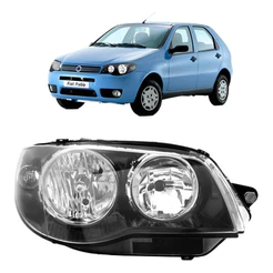 Farol Palio G3 Elx 2004 2005 2006 2007 2008 2009 2010 2011 2012 2013 Mascara Negra Aro Cromado
