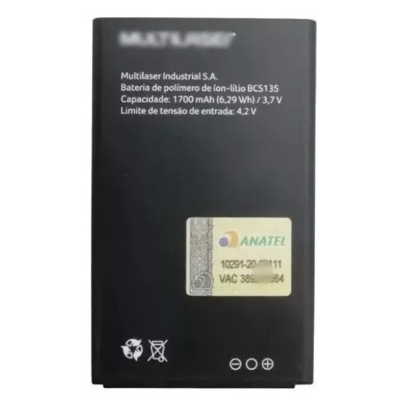 Ba-te-ria bcs135 compatível com Multilaser Up Max