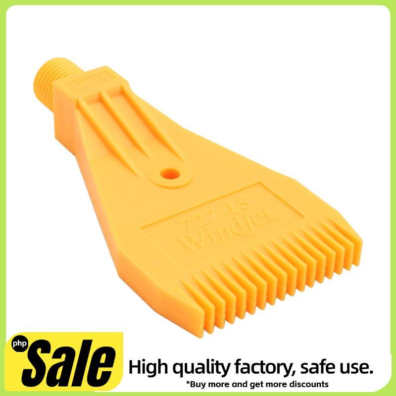 1/4BSP Rosca Macho ABS Furo Único Sopro De Ar Bocal Plano De Jato Amarelo