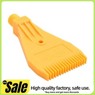 1/4BSP Rosca Macho ABS Furo Único Sopro De Ar Bocal Plano De Jato Amarelo