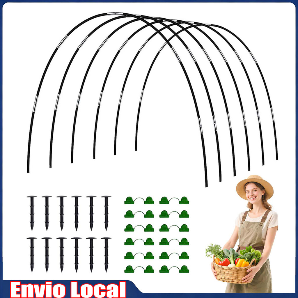 Kit de estrutura de arco de estufa de jardim, prateleira de filme de horta, suporte destacável